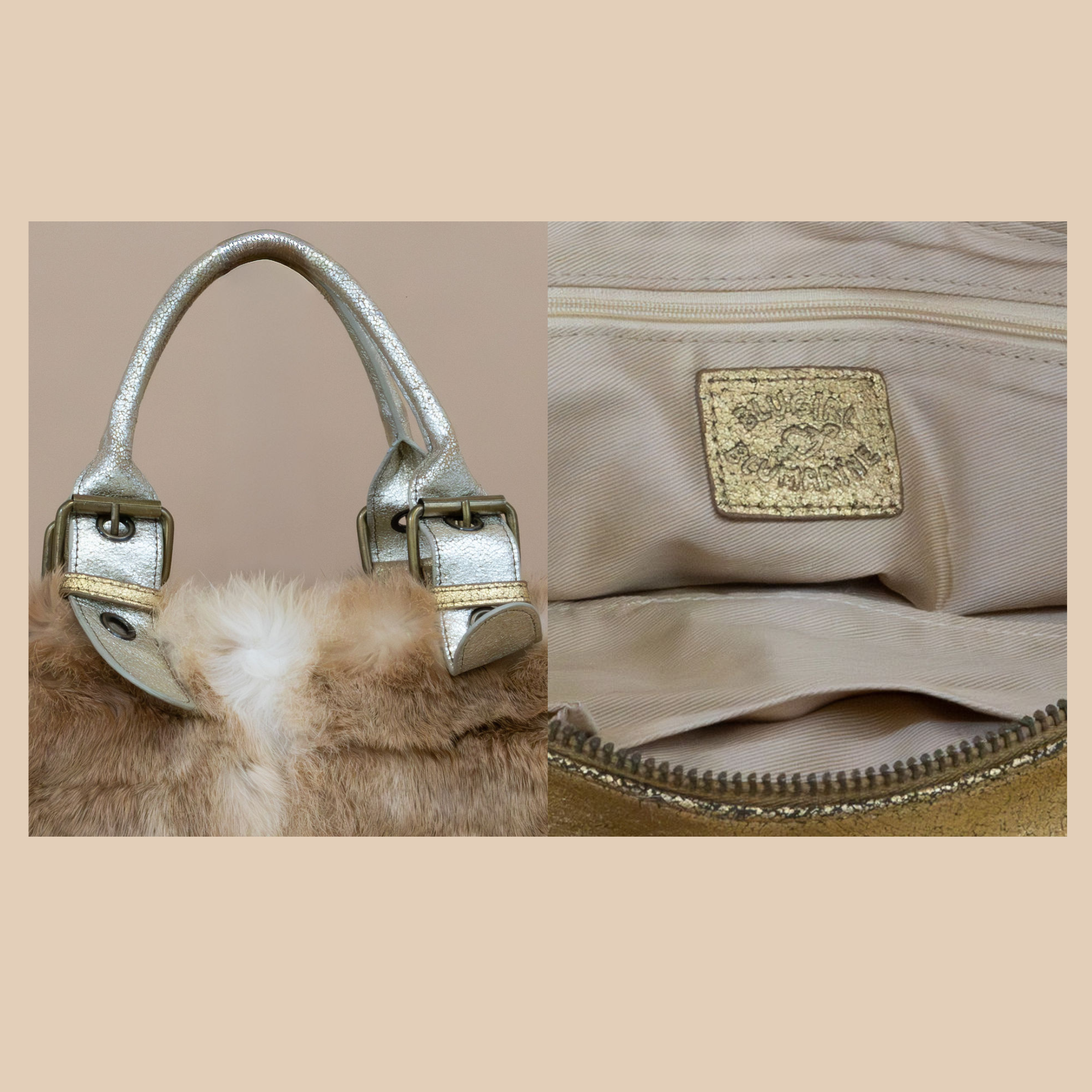 Blumarine Vintage Rabbit Fur Handbag