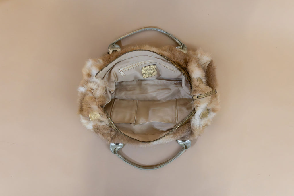 Blumarine Vintage Rabbit Fur Handbag