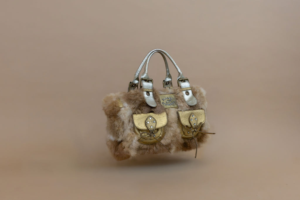 Blumarine Vintage Rabbit Fur Handbag