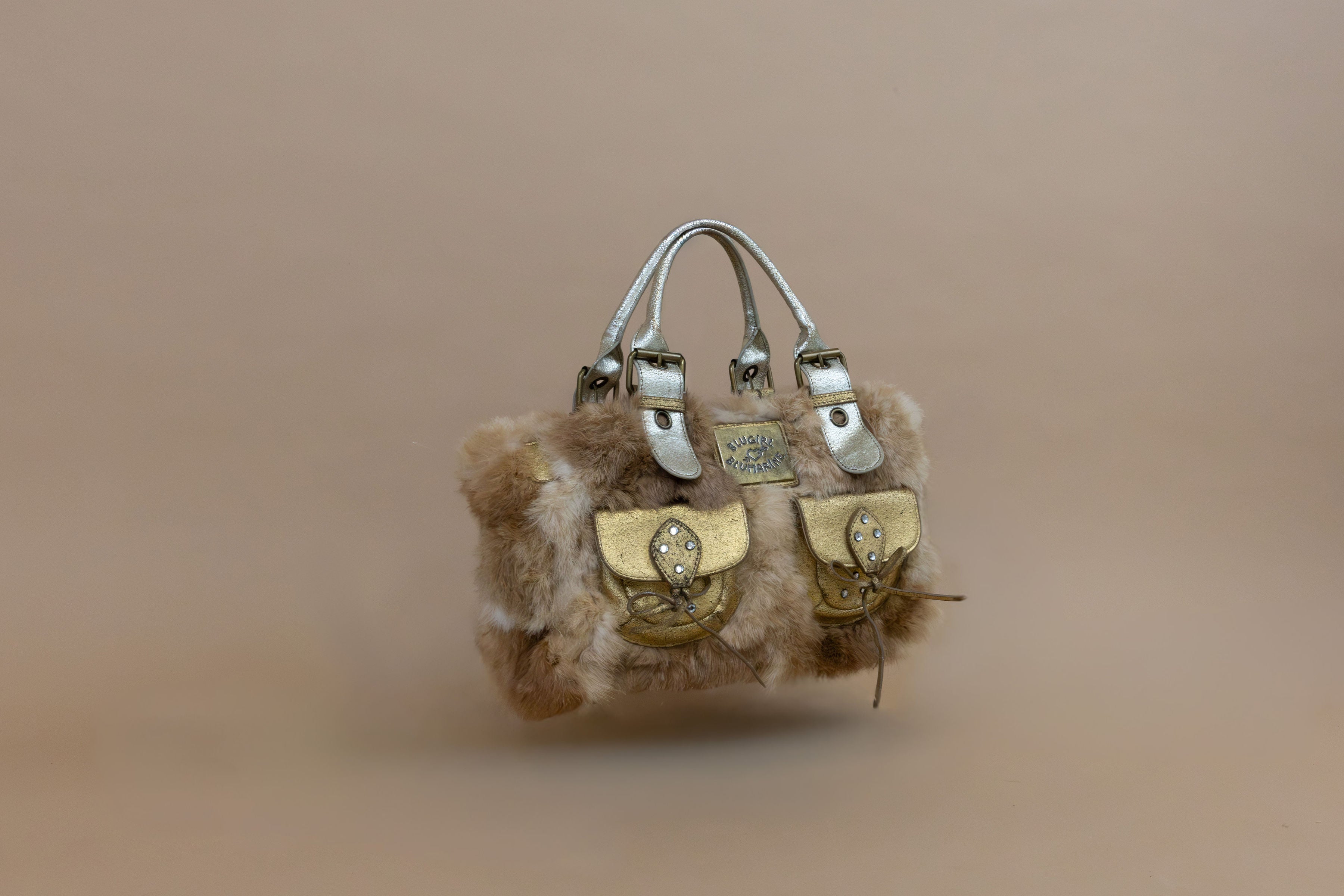 Blumarine Vintage Rabbit Fur Handbag